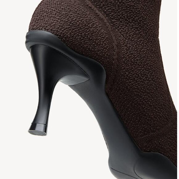 Cosy Island BelleVoyage Minimalist Pointed Toe Stiletto Ankle Boots Chocolate 8 - Picture 6 of 8